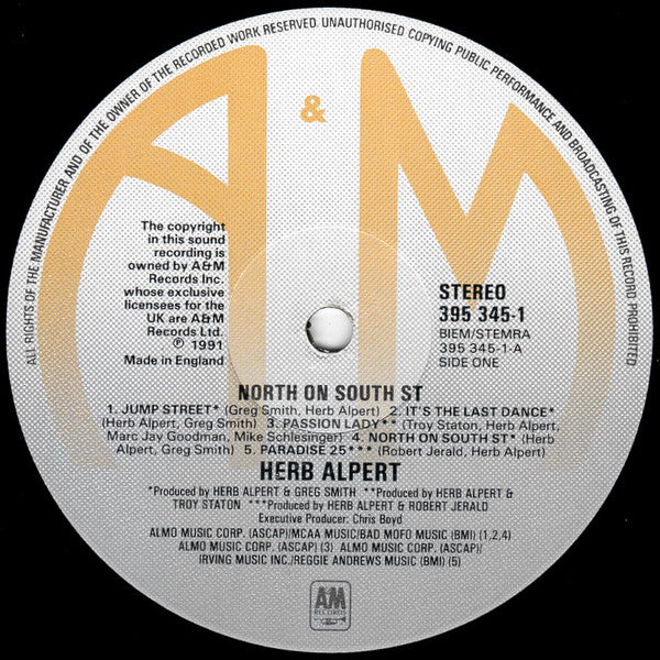 Herb Alpert : North On South St. (LP, Album)