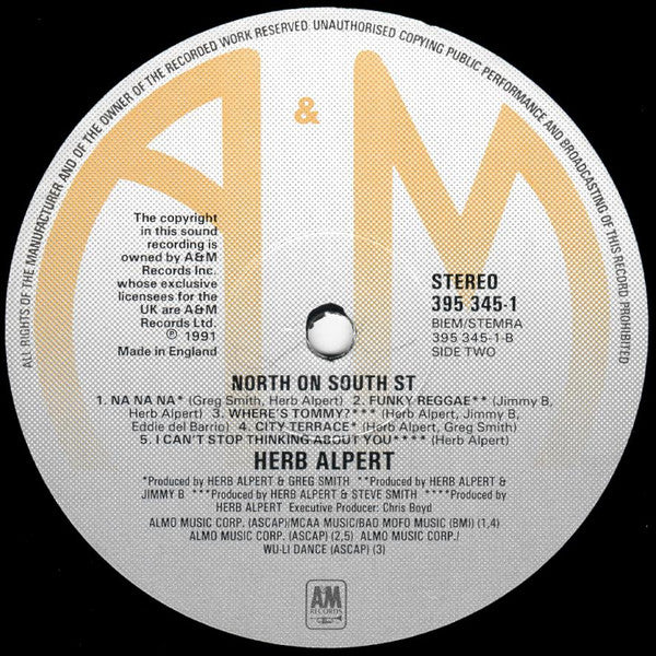 Herb Alpert : North On South St. (LP, Album)