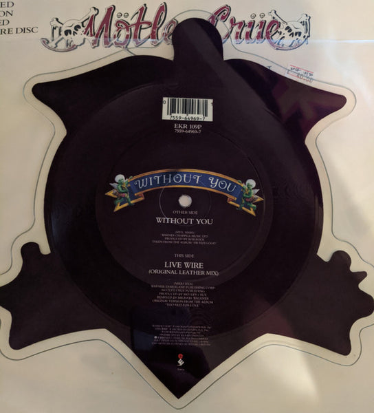 Mötley Crüe : Without You (7", Shape, Single, Ltd, Pic)