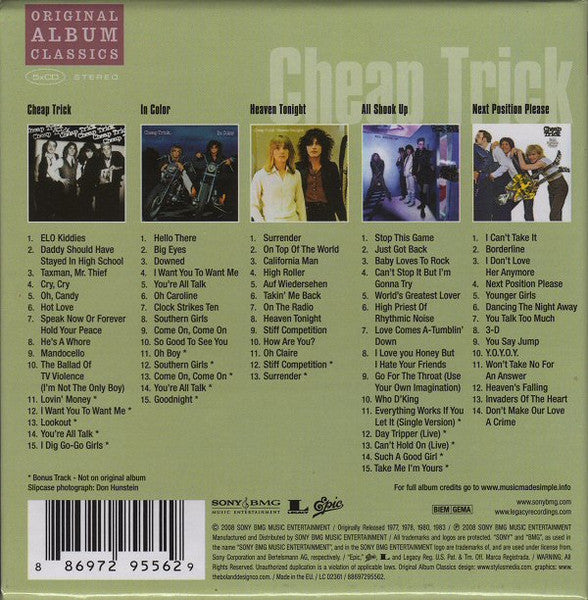 Cheap Trick : Original Album Classics (CD, Album, RE, RM + CD, Album, RE, RM + CD, Album,)
