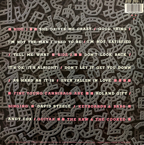 Fine Young Cannibals : The Raw & The Cooked (LP, Album)