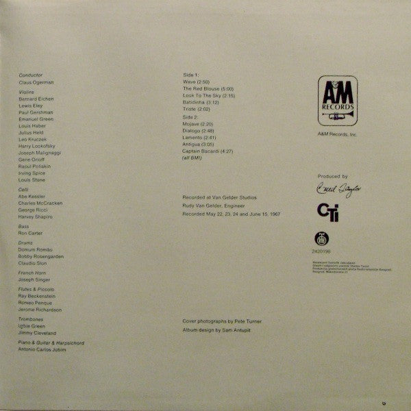Antonio Carlos Jobim : Wave (LP, Album, Gat)