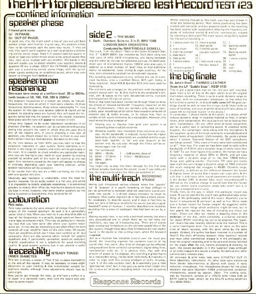Various : Hi Fi For Pleasure Stereo Test Disc (LP)