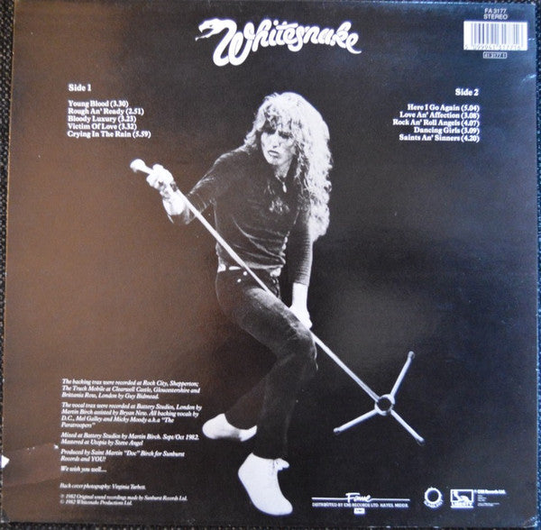 Whitesnake : Saints & Sinners (LP, Album, RE)