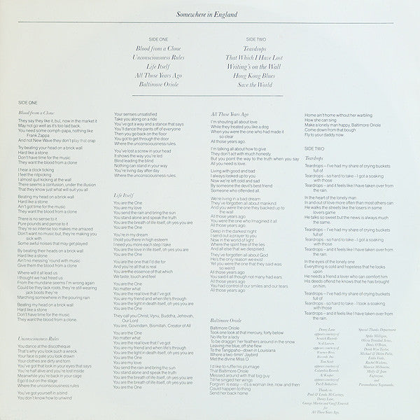 George Harrison : Somewhere In England (LP, Album)