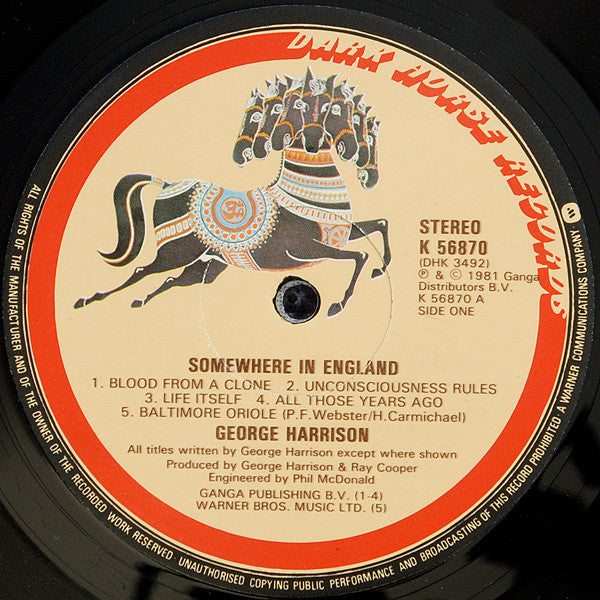 George Harrison : Somewhere In England (LP, Album)