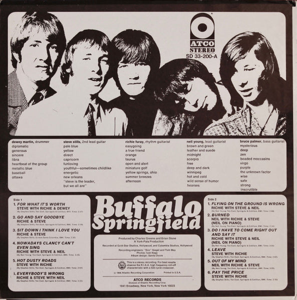 Buffalo Springfield : Buffalo Springfield (LP, Album, RP, PR)