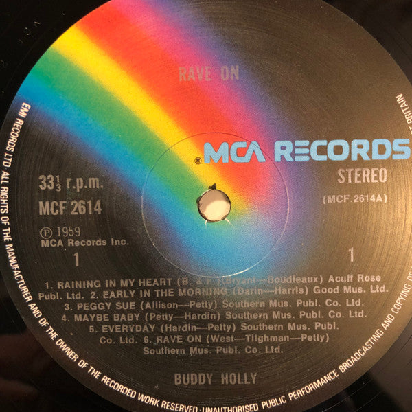 Buddy Holly : Rave On (LP, Comp, RE)