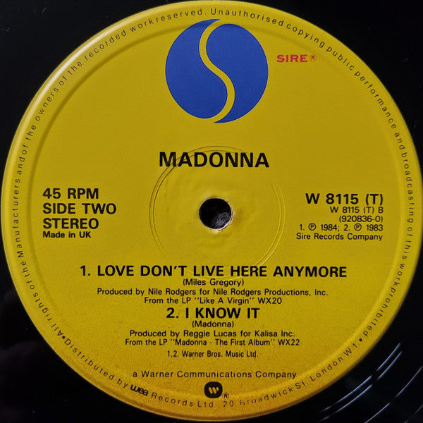 Madonna : The Look Of Love (12", Single, Pos)