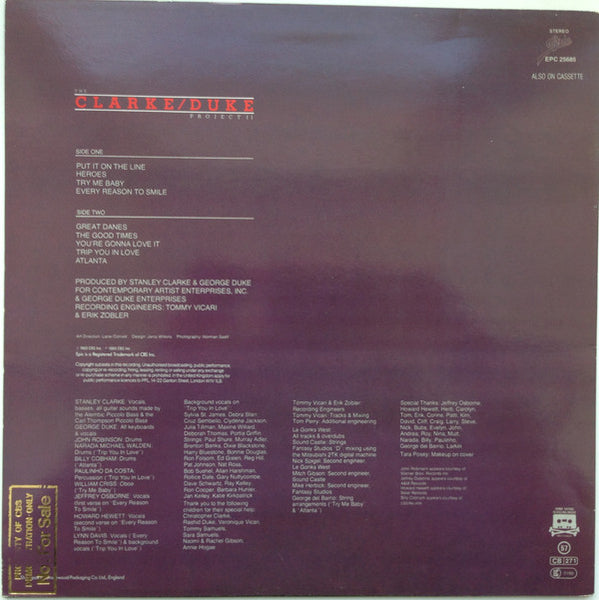 Stanley Clarke/George Duke : The Clarke / Duke Project II (LP, Album)