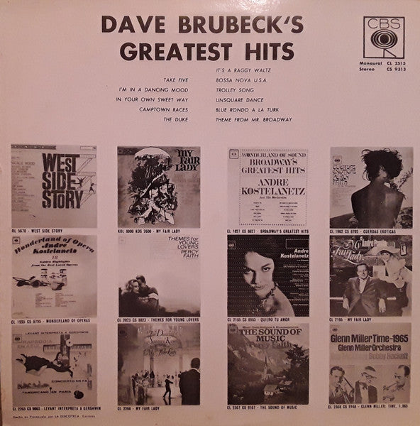 Dave Brubeck : Greatest Hits (LP, Comp)
