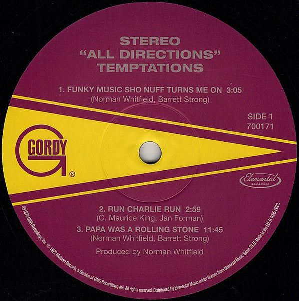 The Temptations : All Directions (LP, Album, Ltd, RE, 180)