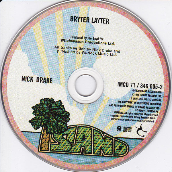 Nick Drake : Bryter Layter (CD, Album, RE, RM, RP)