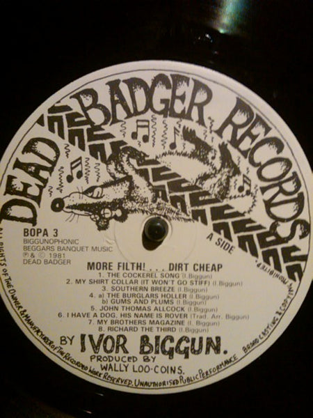 Ivor Biggun And Introducing The Red Nosed - Burglars* : More Filth ! Dirt Cheap (LP)