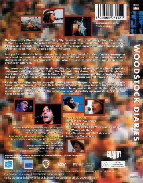 Various : Woodstock Diaries (DVD-V, RM, PAL, Dua)