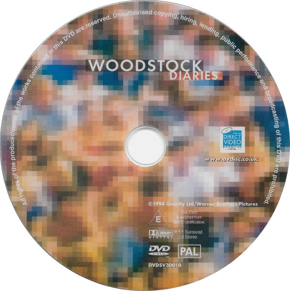 Various : Woodstock Diaries (DVD-V, RM, PAL, Dua)