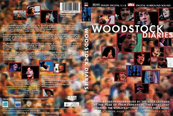 Various : Woodstock Diaries (DVD-V, RM, PAL, Dua)