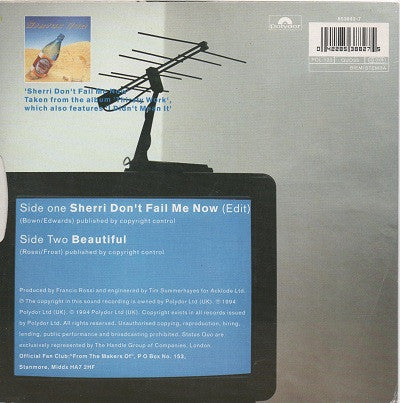 Status Quo : Sherri Don't Fail Me Now (7", Single, Ltd, Cle)