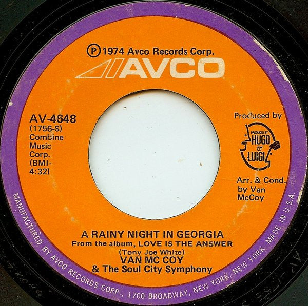 Van McCoy & The Soul City Symphony : Boogie Down (7")