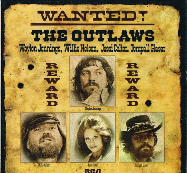 Waylon Jennings, Willie Nelson, Jessi Colter, Tompall Glaser : Wanted! The Outlaws (LP, Album)
