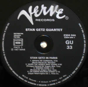 Stan Getz Quartet : Stan Getz Quartet In Paris (LP, Album, RE)