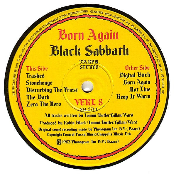 Black Sabbath : Born Again (LP, Album, Pic)