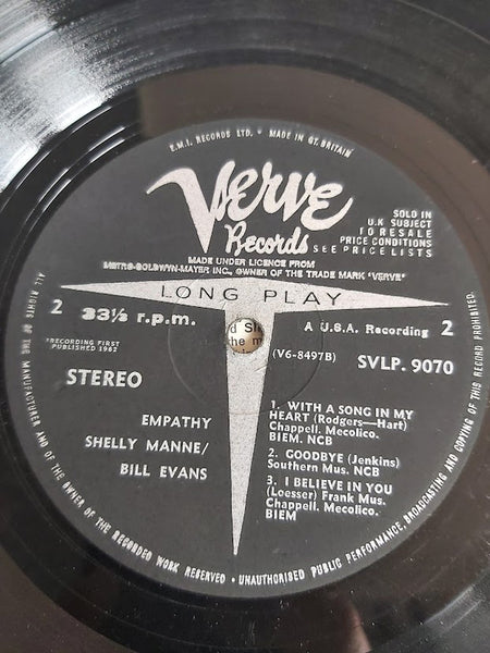 Shelly Manne / Bill Evans With Monty Budwig : Empathy (LP, Album)