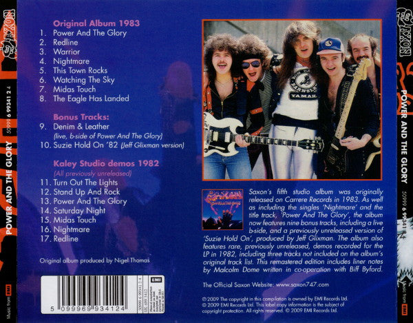 Saxon : Power & The Glory (CD, Album, RE, RM)