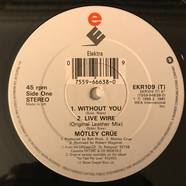 Mötley Crüe : Without You (12", Ltd, Pos)