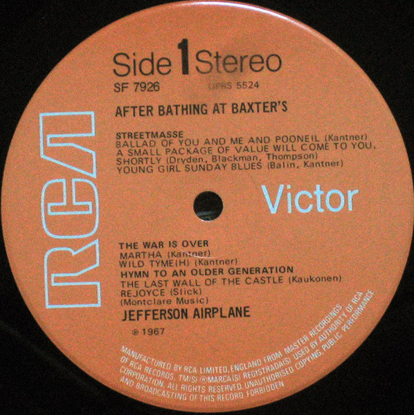 Jefferson Airplane : After Bathing At Baxter's (LP, Album, RE)