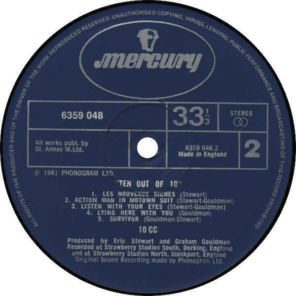 10cc : Ten Out Of 10 (LP, Album)