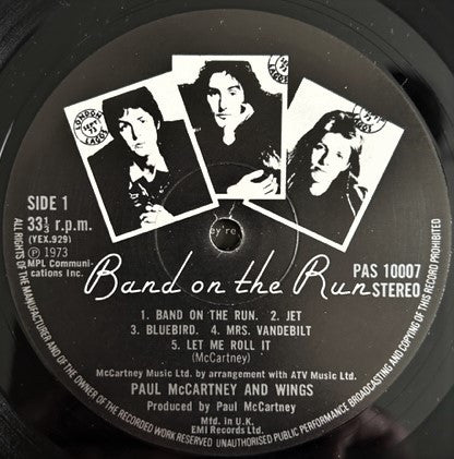 Paul McCartney & Wings* : Band On The Run (LP, Album, RP)