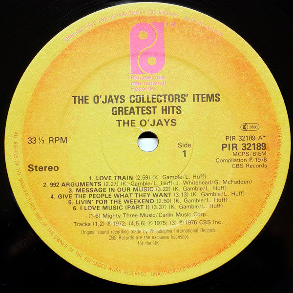 The O'Jays : The O'Jays Collectors' Items - Greatest Hits (LP, Comp, RE)