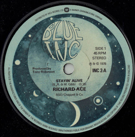 Richard Ace : Stayin' Alive (7", Single)
