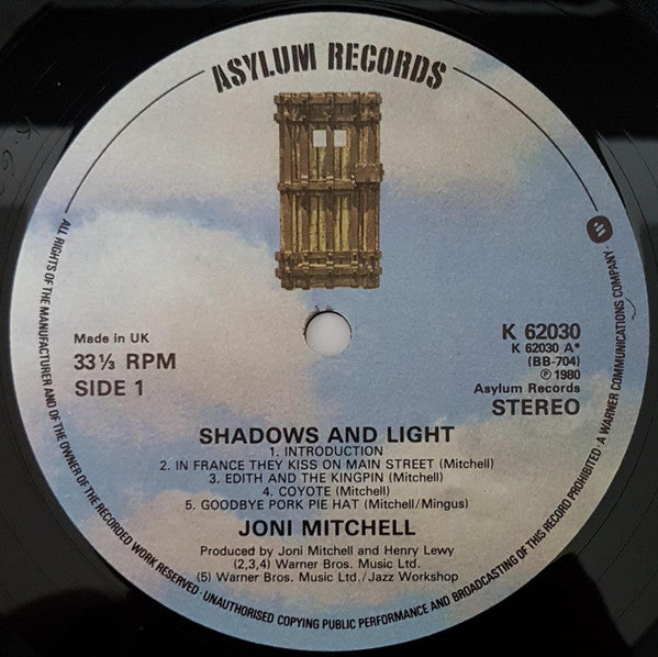 Joni Mitchell : Shadows And Light (2xLP, Album)