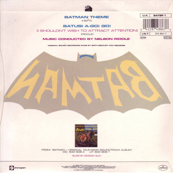 Nelson Riddle : Batman Original Television Soundtrack Theme (7", Single, RE)