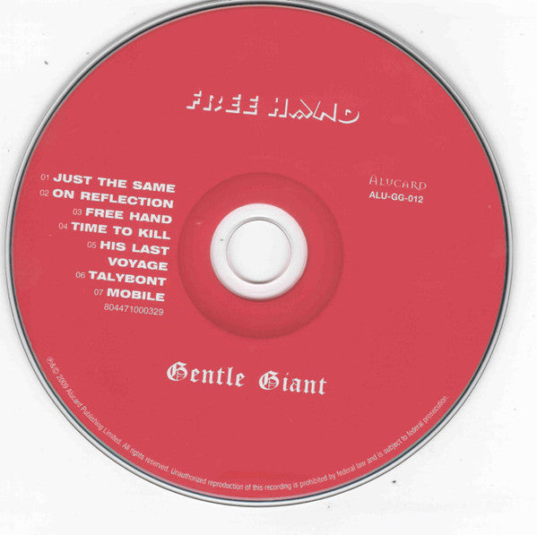 Gentle Giant : Free Hand (CD, Album, RE, RM)