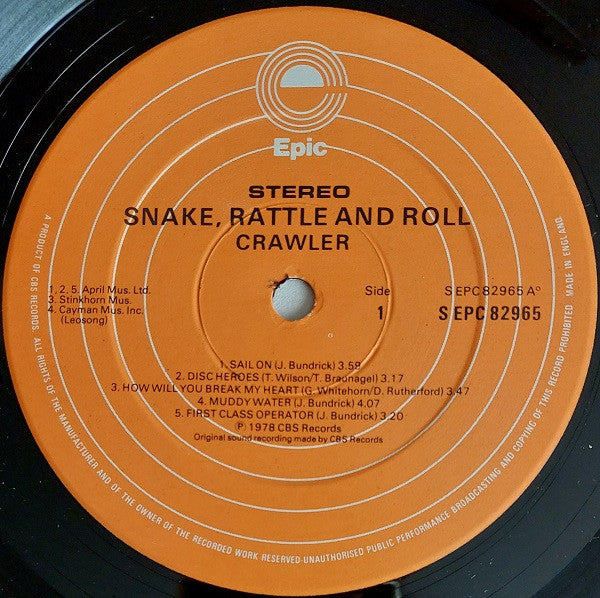 Crawler : Snake, Rattle And Roll (LP, Album)