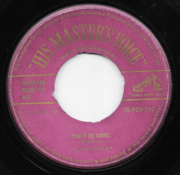 Elvis Presley : Hound Dog (7", Single, Gol)