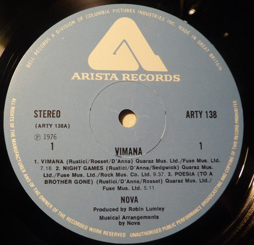 Nova (38) : Vimana (LP, Album)