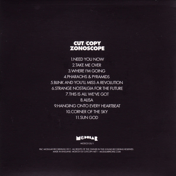 Cut Copy : Zonoscope (CD, Album + DVD-V + Box)