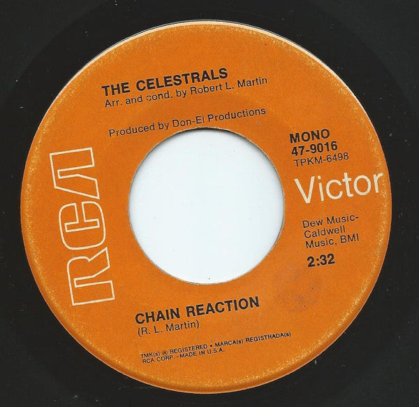 The Celestrals : Keep Your Hands Off My Baby / Chain Reaction (7", RP)