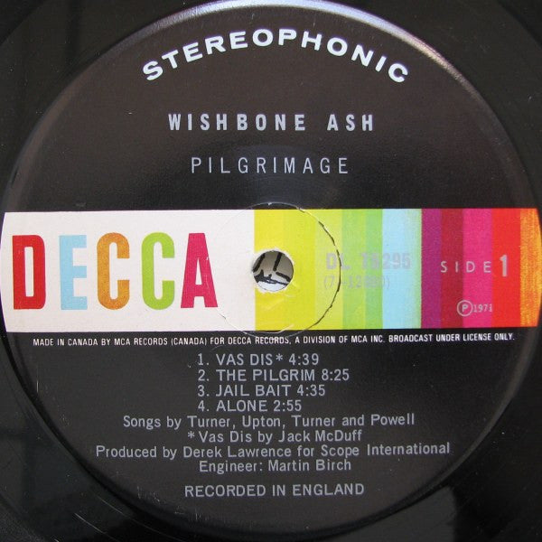 Wishbone Ash : Pilgrimage (LP, Album, Gat)