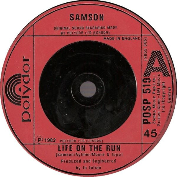 Samson (3) : Life On The Run (2x7", EP)