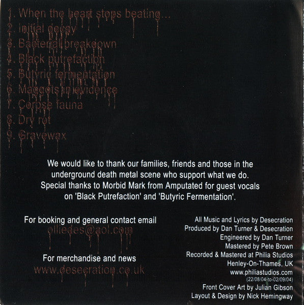 Desecration : Process Of Decay (CD, Album)