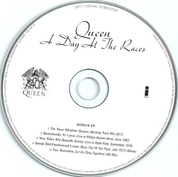 Queen : A Day At The Races (CD, Album, RE + CD, EP + Dlx, RM)