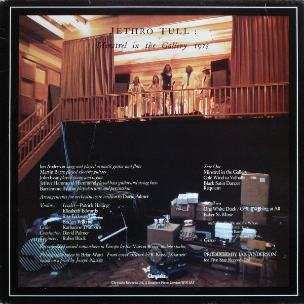 Jethro Tull : Minstrel In The Gallery (LP, Album, RP)