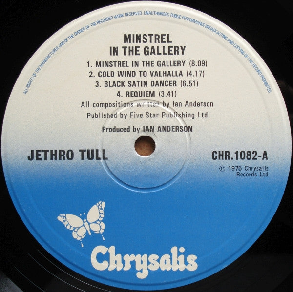 Jethro Tull : Minstrel In The Gallery (LP, Album, RP)