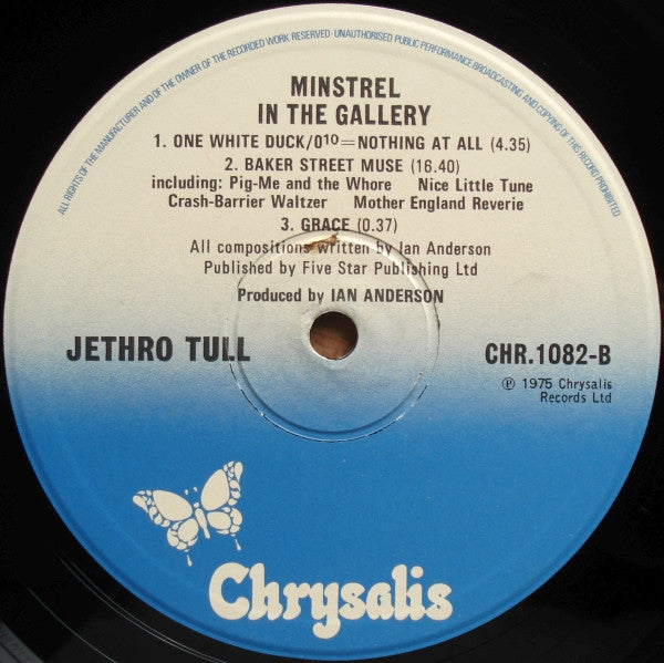 Jethro Tull : Minstrel In The Gallery (LP, Album, RP)