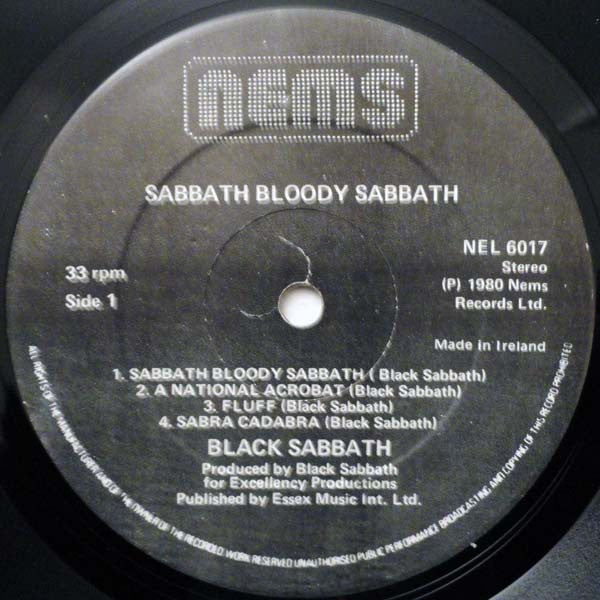 Black Sabbath : Sabbath Bloody Sabbath (LP, Album, RE)